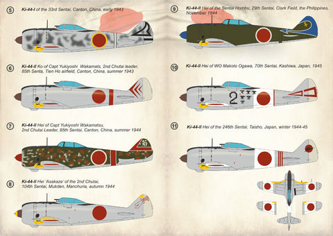 プリントスケール 72-274 1/72 中島 キ44 二式戦闘機 鐘馗 Part 1