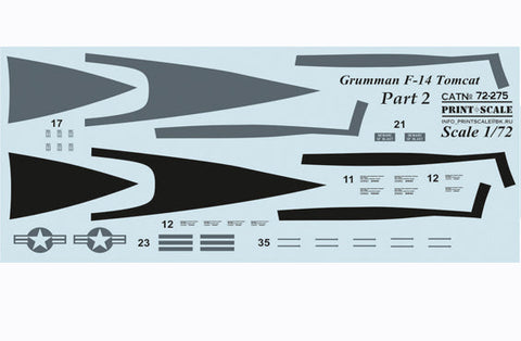 プリントスケール 72-275 1/72 グラマン F-14 トムキャット Part 2 コンプリートセット