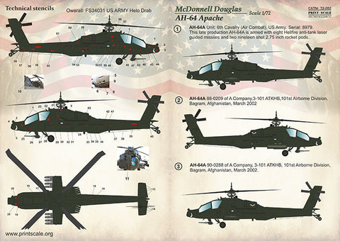プリントスケール 72-282 1/72 AH-64 アパッチ Part 1