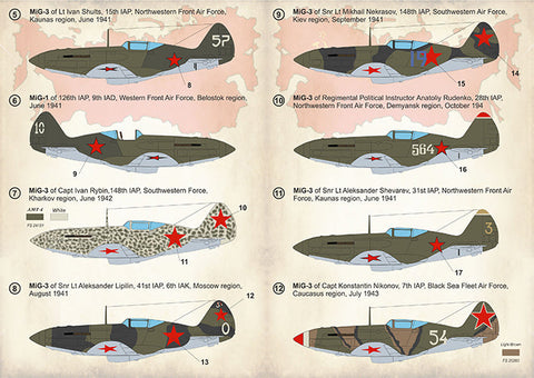 プリントスケール 72-283 1/72 MIg-3 エース WWII