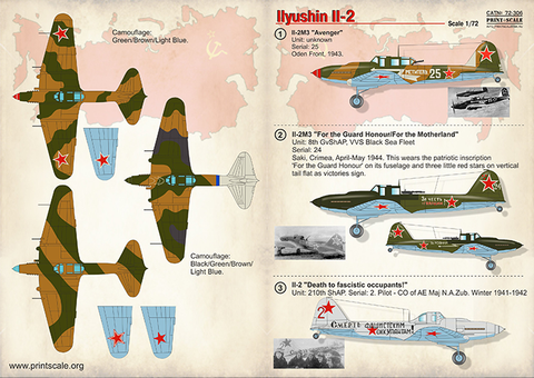 プリントスケール 72-306 1/72 イリユーシン Il-2