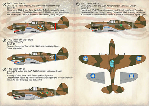 プリントスケール 72-323 1/72 カーチス P-40 C/CU Part2