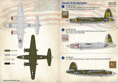 プリントスケール 72-325 1/72 B-26 マローダー Part 1