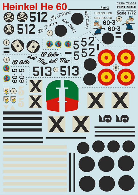 プリントスケール 72-331 1/72 ハインケル He60 Part2