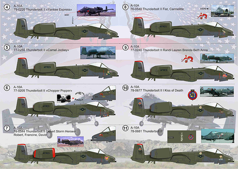 プリントスケール 72-347 1/72 A-10 サンダーボルトII デザートストーム Part 3