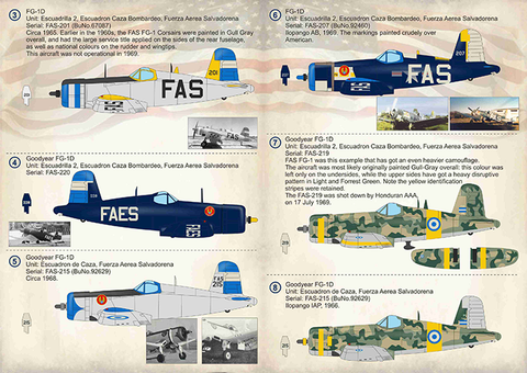 プリントスケール 72-351 1/72 F4U コルセア サルバドール コンプリートセット