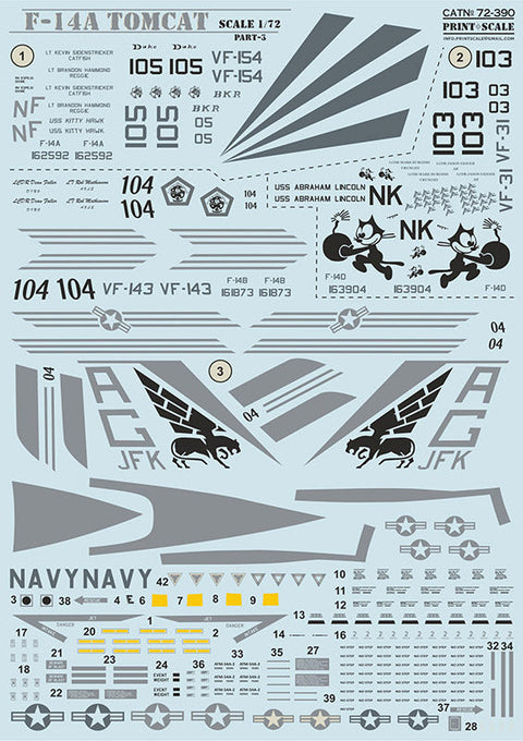 プリントスケール 72-390 1/72 トムキャット F-14 A Part 3
