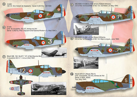 プリントスケール 72-413 1/72 バトル オブ フランス 1940 フランスのエース