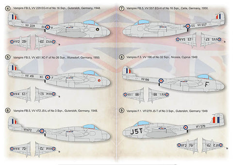 プリントスケール 72-422 1/72 デ・ハビランド FB ヴァンパイア