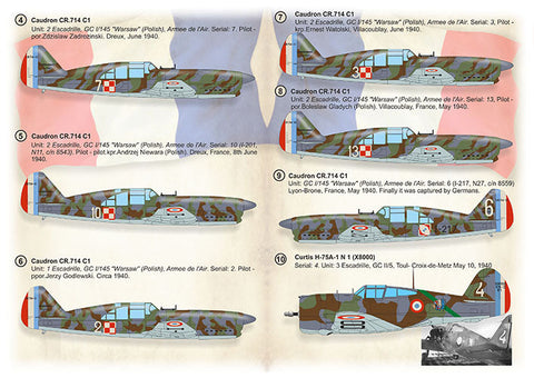 プリントスケール 72-431 1/72 フランス空軍エース コードロン フランス戦1940