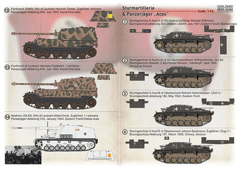 プリントスケール 72-451 1/72 突撃砲戦車・自走砲 エース