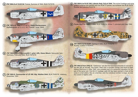 プリントスケール 72-487 1/72 フォッケウルフ 190A-8