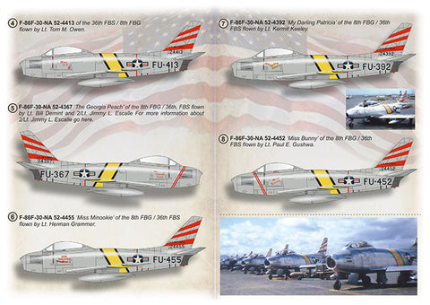 プリントスケール 72495 1/72  F-86 セイバー 戦闘爆撃機グループ 朝鮮戦争