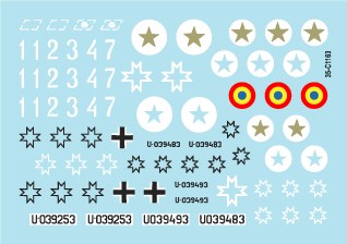 スターデカール 35-C1163 1/35 枢軸軍に参加した東ヨーロッパの戦車＃2 第二次世界大戦時のルーマニア陸軍戦車