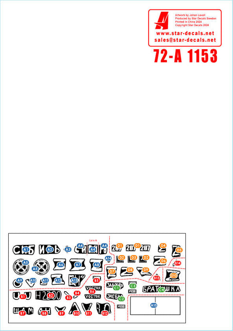 スターデカール 72-A1153 1/72 ウクライナの戦争＃14 2023年のワグナーグループのクーデター T-80BVとBTR-82A