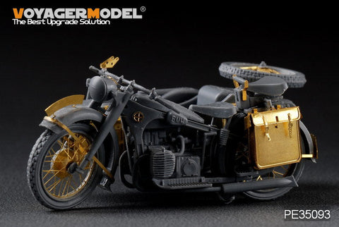 ボイジャーモデル PE35093 1/35 WWIIドイツR-12 オートバイ エッチングセット(ズベズダ 3607用)