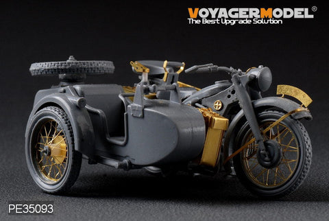 ボイジャーモデル PE35093 1/35 WWIIドイツR-12 オートバイ エッチングセット(ズベズダ 3607用)