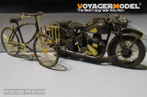 ボイジャーモデル PE351035 1/35 WWII イギリス 軍用自転車 アップグレードセット (2セット) (タミヤ 35333用)