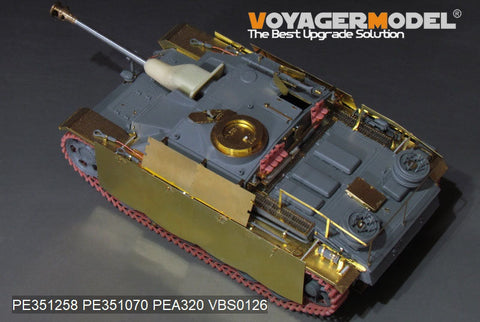 ボイジャーモデル PE351258  1/35 WWII ドイツ III号戦車 G型後期生産型 基本セット(ドラゴン用)