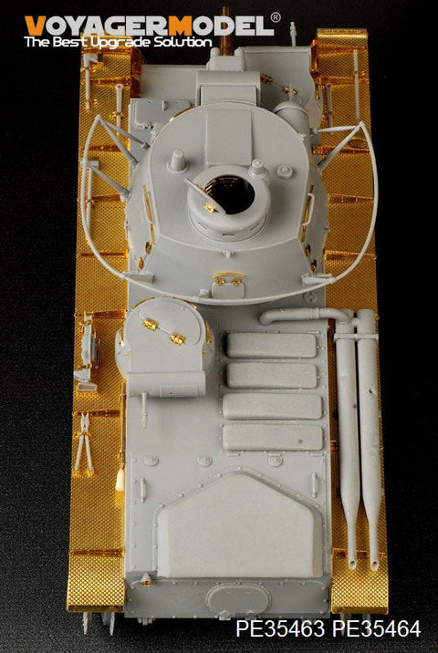ボイジャーモデル PE35463 1/35 WWIIドイツ ノイバウファルツォイク ラインメタル砲塔 エッチングセット(トランぺッター05528用)