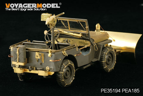 ボイジャーモデル PEA185 WWII アメリカ ジープ ウィリスMB 除雪タイプ チェーン付(タミヤ/イタリア)