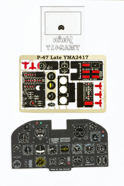ヤフーモデル YMA2417 1/24 P-47 サンダーボルト 後期型 計器盤 （キネティック / ヴィンテージファイターシリーズ 用）