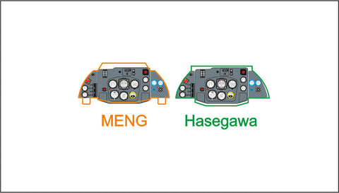 ヤフーモデル YMA3229 1/32 Me163B-1 計器盤 （Meng /ハセガワ用）
