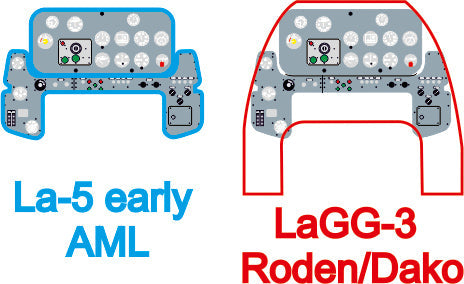 ヤフーモデル YMA7282 1/72 ラヴォーチキン LaGG-3 / L-5 初期型 計器盤 （AML / ローデン / ダコ用）
