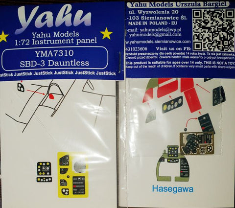 ヤフーモデル YMA7310 1/72 SBDドーントレス 計器盤 (ハセガワ用）