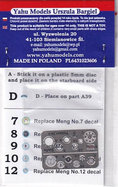 ヤフーモデル YML3209 1/32 フォッカー Dr.I 計器盤 （MENG用）