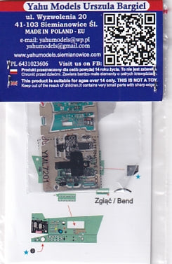 ヤフーモデル YML7201 1/72 MiG-21 PFM計器盤 （シーグリーン） （RV Aircraft用）