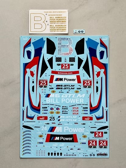 SKデカール SK24087 1/24 BMW M6 GTLM IMSA 17 チーム RLL