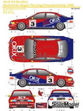 SKデカール SK24155 1/24 アウディ A4 クアトロ オーストラリア・スーパーツーリング選手権 1996 アウディ Sport Australia