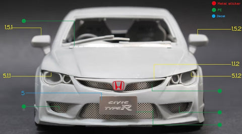 ズームオン Z001 1/24 ホンダ シビック FD2 タイプR (新型)