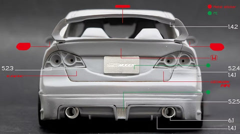 ズームオン Z002 1/24 ホンダ シビック FD2 無限 RR (新型)