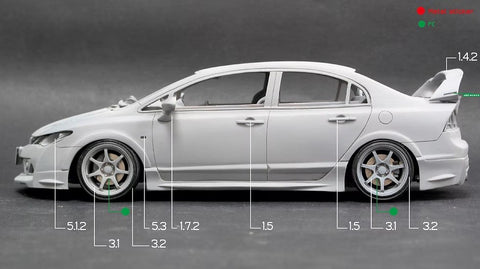 ズームオン Z002 1/24 ホンダ シビック FD2 無限 RR (新型)