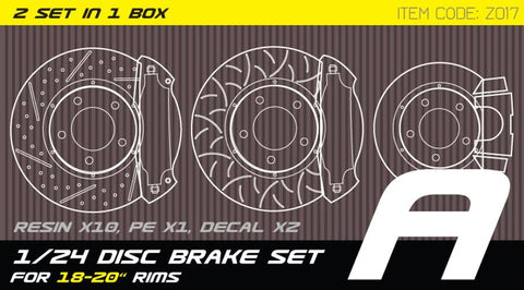 ズームオン Z017 1/24 ディスクブレーキセット 18-21インチ ホイール用 A