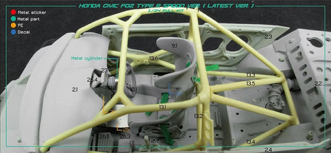 ズームオン Z034 1/24 ホンダ シビック FD2 スプーンバージョン (最終型)