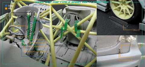 ズームオン Z034 1/24 ホンダ シビック FD2 スプーンバージョン (最終型)