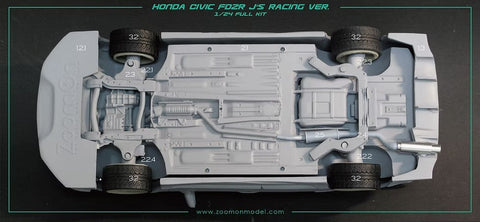 ズームオン Z037 1/24 ホンダ シビック FD2R J's レーシングバージョン