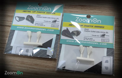 ズームオン Z041 1/24 カーボン バレット サイドミラー (A)