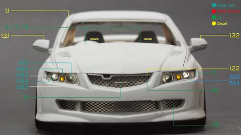 ズームオン Z059 1/24 ホンダ アコード ユーロR 無限