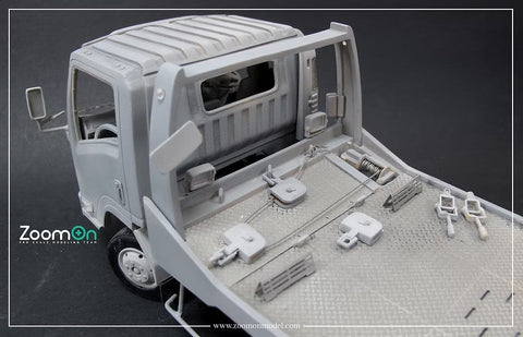 ズームオン Z060 1/24 いすゞ エルフ フラットベッド 車載専用車
