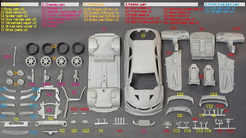 ズームオン Z085 1/24 ホンダ シビック FN2 無限
