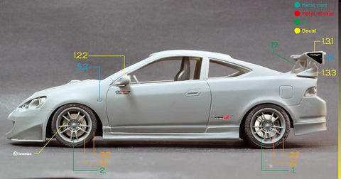 ズームオン Z086 1/24 ホンダ インテグラ DC5 無限