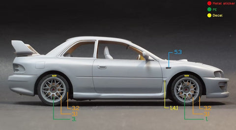ズームオン Z097 1/24 スバル インプレッサ 22B STI