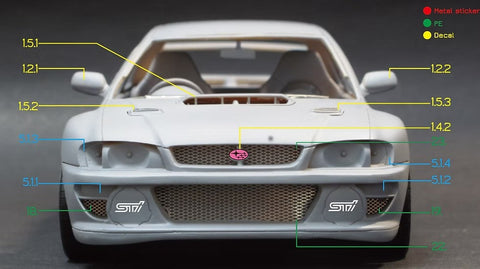 ズームオン Z097 1/24 スバル インプレッサ 22B STI