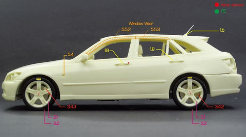 ズームオン Z142 1/24 トヨタ アルテッツァジータ フルレジンキット