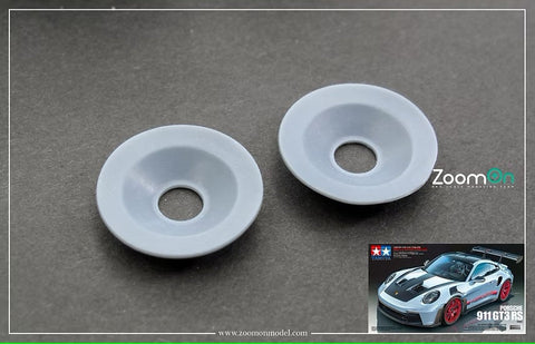 ズームオン Z195 1/24 エアロ ディスク ホイール カバー（ 2パーツ）（ZR135 ポルシェ 992 GT3 RS リムセット用）
