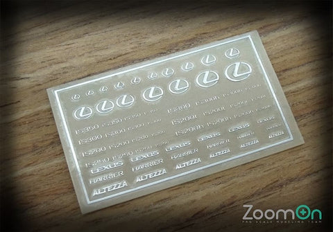 ズームオン ZD022 1/24 - 1/43 レクサス ロゴ メタルステッカー